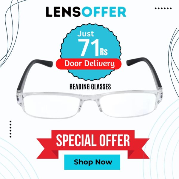 One Piece Rectangle Reading Glass For Men & Women