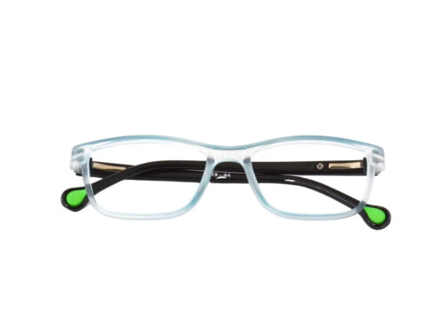 LensOffer Kids Full Rim Blue Transparent Frame