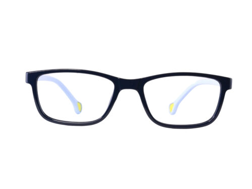 Lensoffer Kids Full Rim Black & LightBlue Transparent Frame