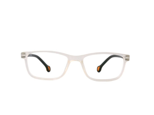 Lensoffer Kids Full Rim White & Black Transparent Frame