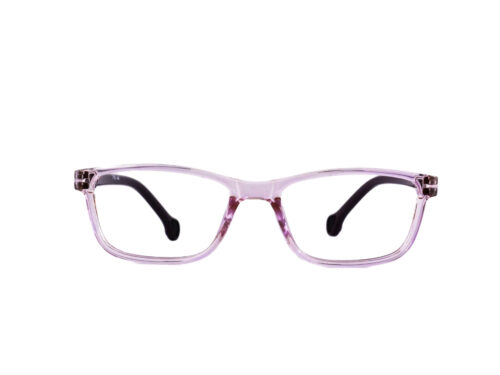 Lensoffer Kids Full Rim Pink & Brown Transparent Frame