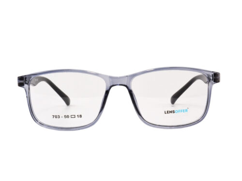 Lensoffer Transparent Black Colour Full Rim Frame