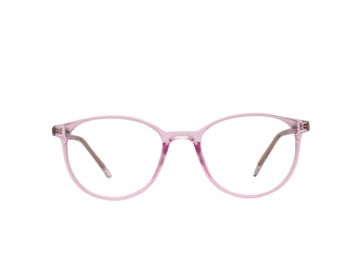 Lensoffer Pink & White Transparent Full Rim Frame