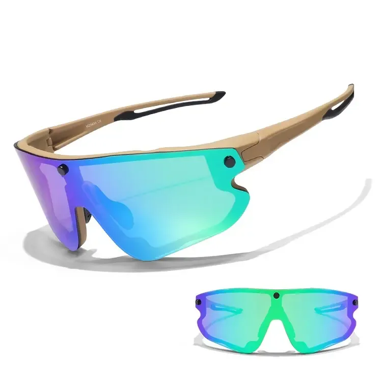 LO SPORT S3165 Magnetic Interchangeable Shield TR90 Sports Sunglasses - angle view