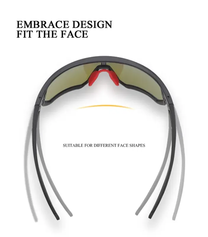 LO SPORT S3210 UV400 Full-Frame TR90 MTB Sunglasses - detail view