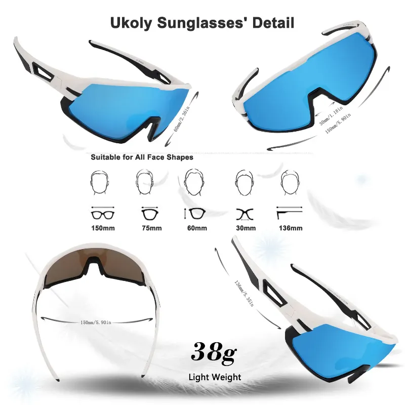 LO SPORT S3333 Polarized Mercury MTB Sunglasses - side view