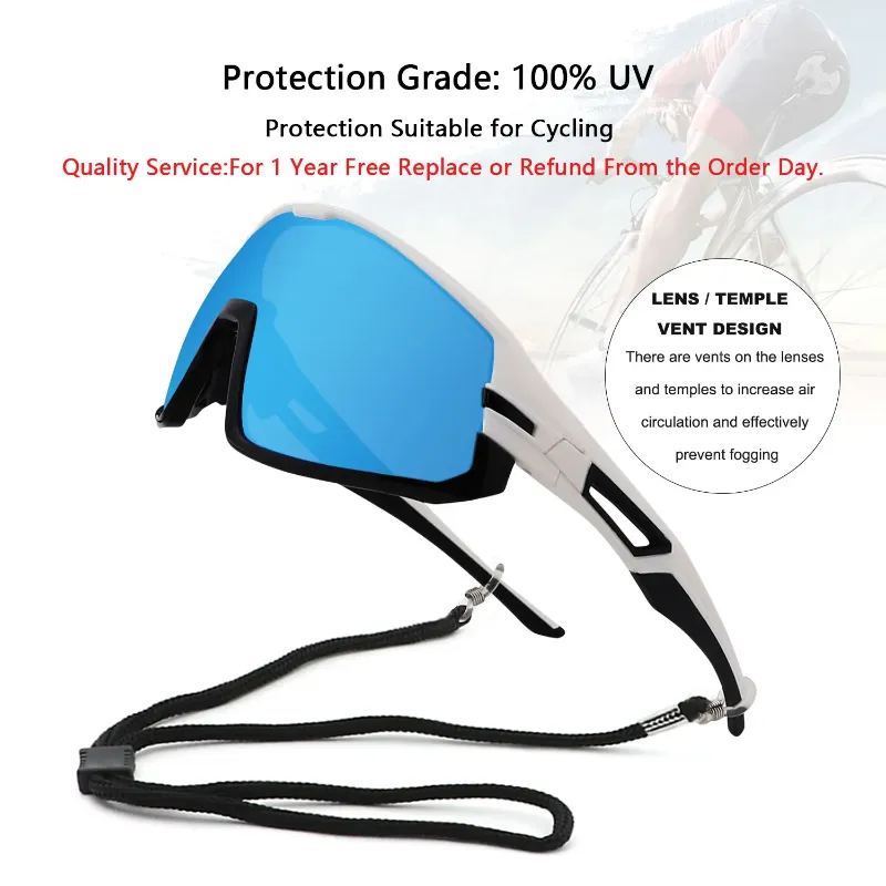 LO SPORT S3333 Polarized Mercury MTB Sunglasses - angle view