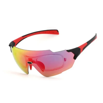 LO SPORT S3345 Polarized Rimless MTB Sunglasses - front view