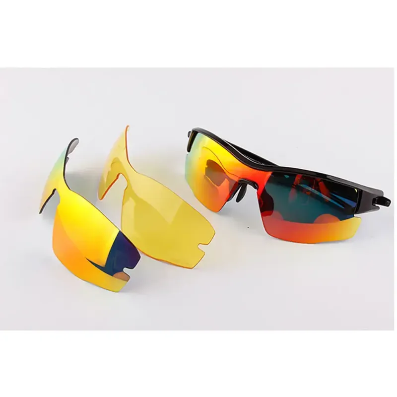 LO SPORT S3357 Interchangeable Lens Half-Rim MTB Sunglasses - side view