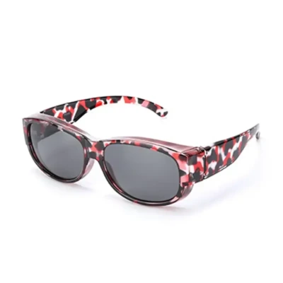 LO SPORT S3411 Polarized Full-Frame Fit-Over Sunglasses for Women - front view