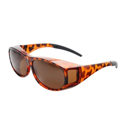 LO SPORT S3416 Polarized Wraparound Fit-Over Sunglasses - front view