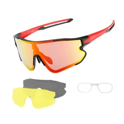 LO SPORT S3445 Interchangeable Lens Full-Frame Fishing Sunglasses - front view