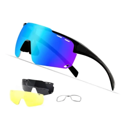 LO SPORT S3464 Interchangeable Lens Shield Baseball Sunglasses - front view