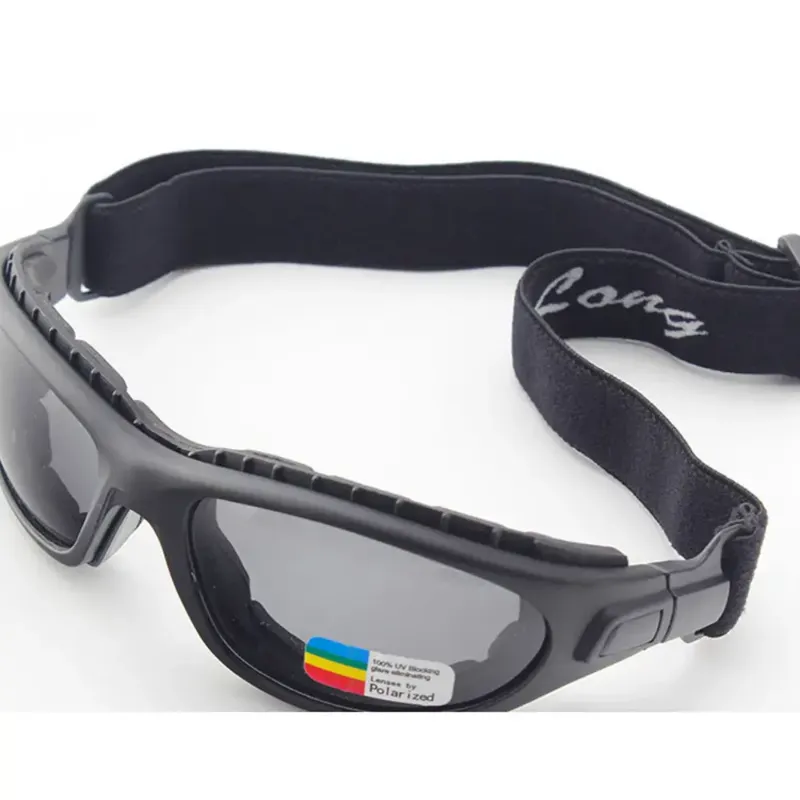 LO SPORT S3496 Polarized Mercury Full-Frame Fishing Sunglasses - detail view