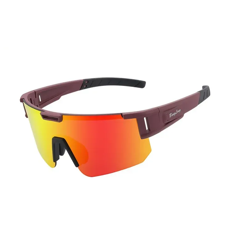 LO SPORT S4715 UV400 Half-Rim Cycling Sunglasses - side view