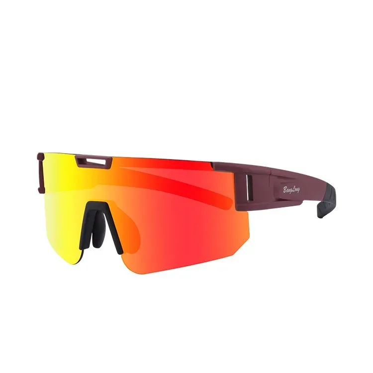 LO SPORT S4715 UV400 Half-Rim Cycling Sunglasses - detail view