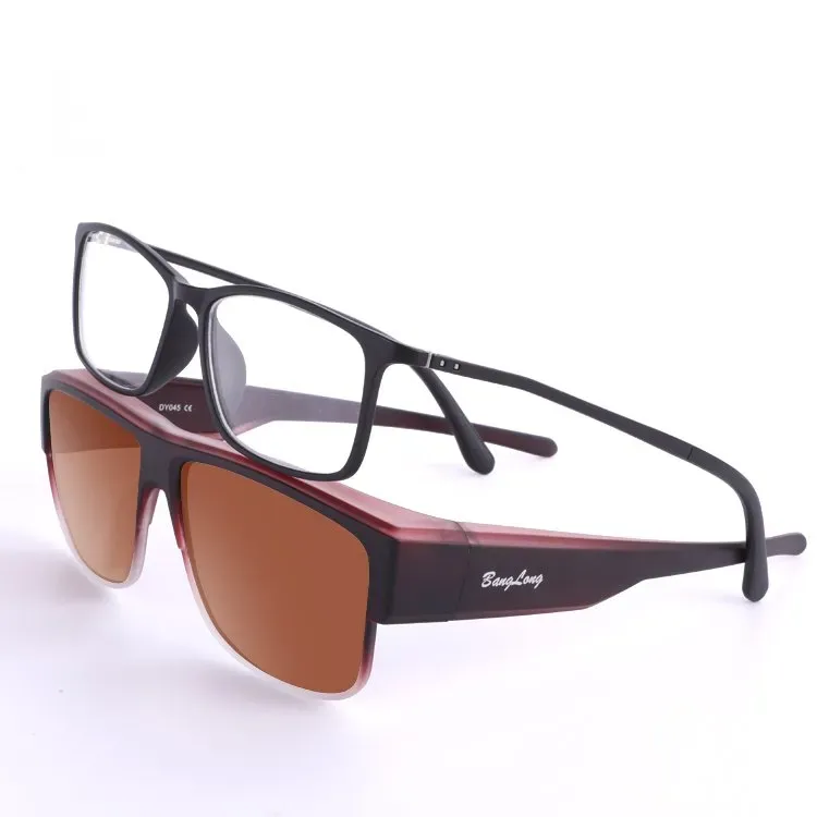 LO SPORT S5112 Polarized Mercury Fit-Over Sunglasses - front view