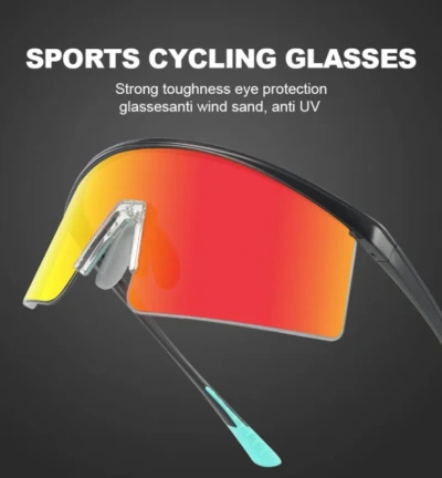 LO SPORT S5354 Polarized Half-Rim TR90 Cycling Sunglasses - front view