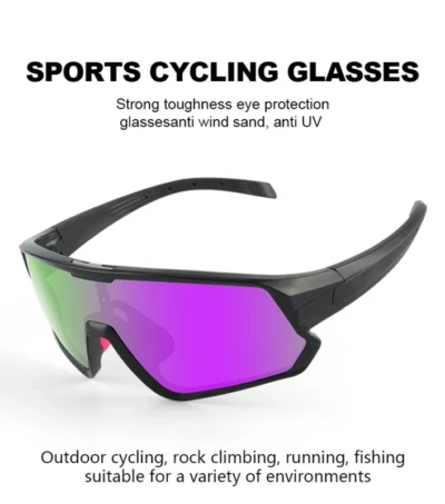LO SPORT S5421 Polarized Full-Frame TR90 Cycling Sunglasses - front view