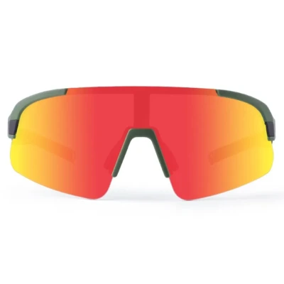 LO SPORT S5817 Polarized Rimless Cycling Sunglasses - front view