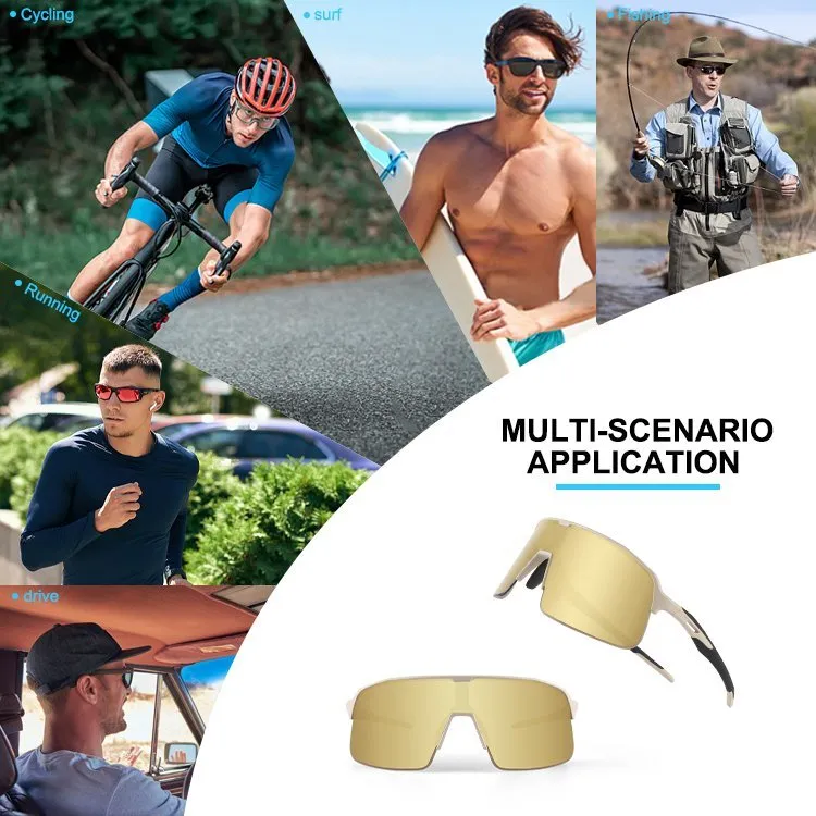 LO SPORT PanoView TR90 Wraparound Sports Sunglasses - lens view